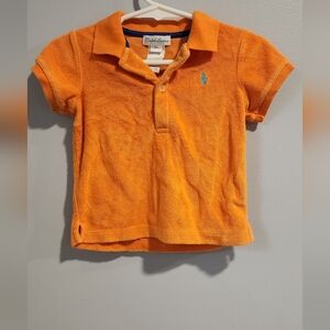 Ralph Lauren Kids Orange Polo Shirt Y2K